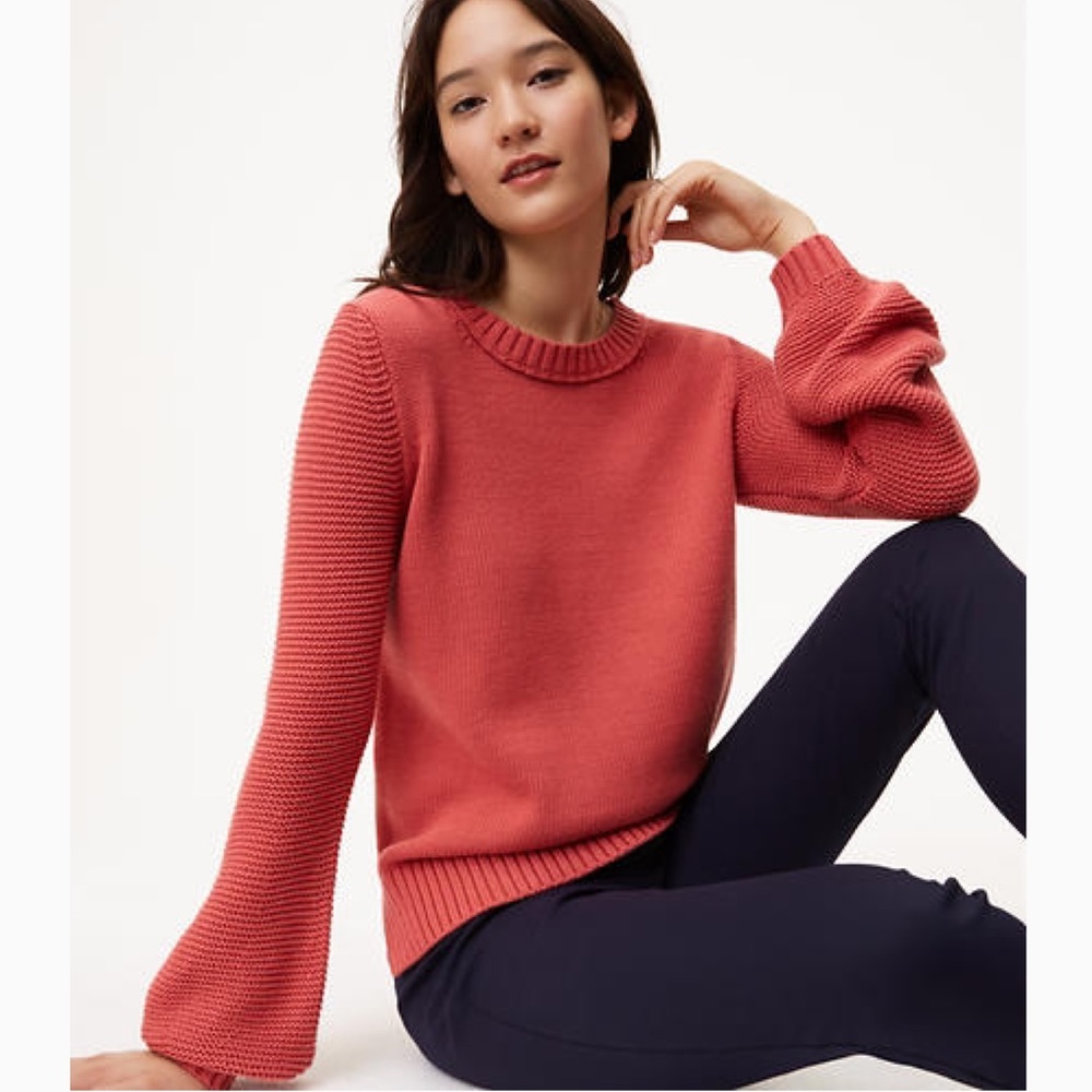 Loft Salmon Knit Sweater